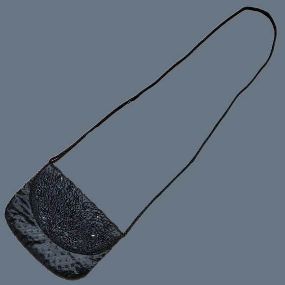 ❝ bloomingdale's vintage 90s beaded black purse .✦ ݁ ˖ ❞ - Picture 4 of 7